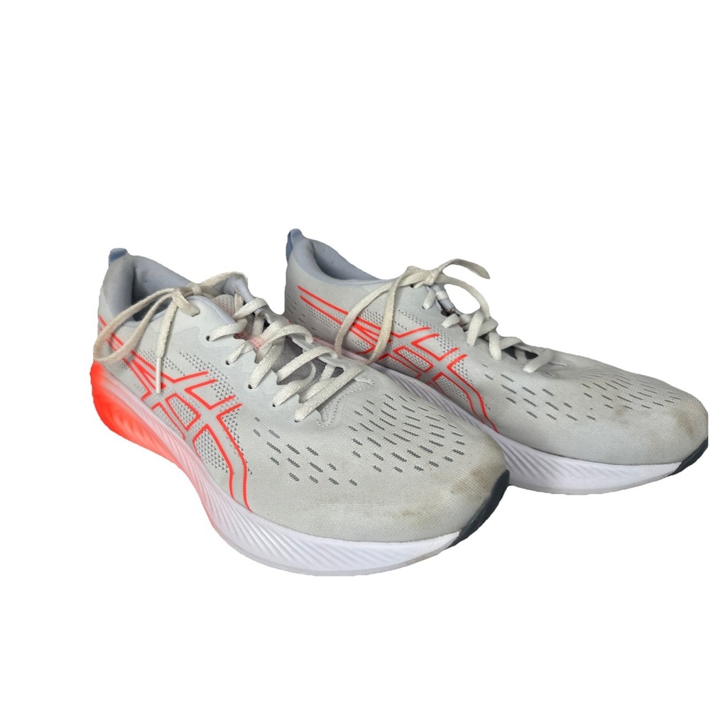 Asics Ortholite AmpliFoam Sneaker Shoes Women's 12 White Orange Active Running